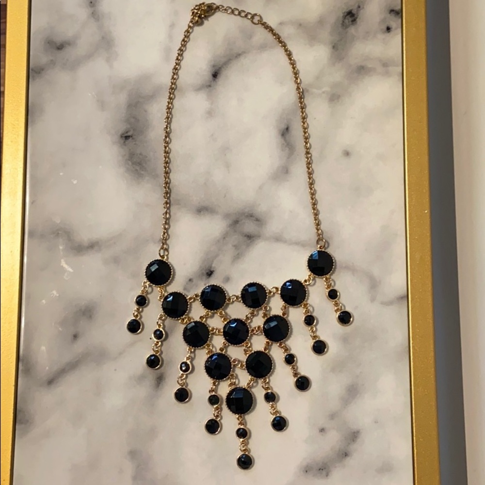 Chunky Black Stone Necklace